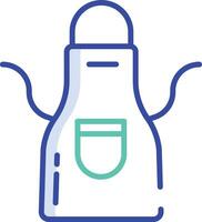Apron outline color illustration vector
