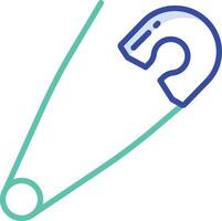Pin outline color illustration vector