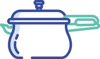 Cooker outline color illustration vector