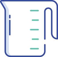 Measuring Jug outline color illustration vector