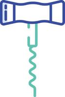 Cockscrew outline color illustration vector