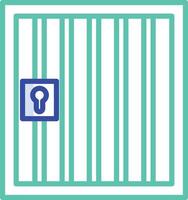 Jail outline color illustration vector