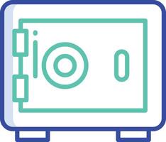 Locker outline color illustration vector