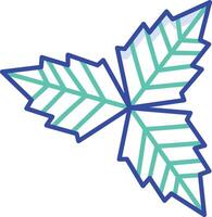 Mint Leaf outline color illustration vector