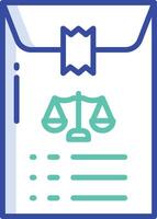 Files outline color illustration vector