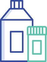 Detergent outline color illustration vector