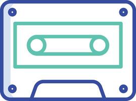 Cassette outline color illustration vector