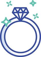 Magic Ring outline color illustration vector
