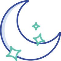 Full Moon outline color illustration vector