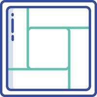 Tatami outline color illustration vector