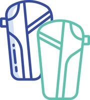 Shin Guards outline color illustration vector