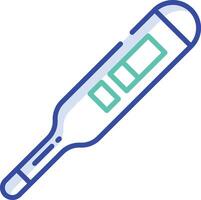 Thermometer outline color illustration vector