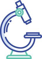 Microscope outline color illustration vector