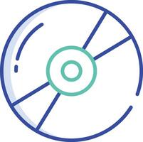 Record outline color illustration vector