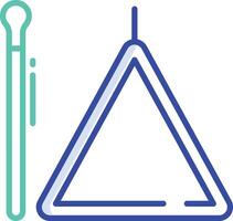 Triangle outline color illustration vector