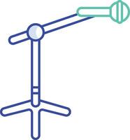 Mic Stand outline color illustration vector