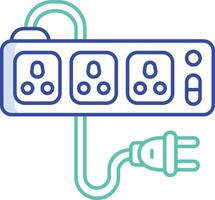 Power Cord outline color illustration vector