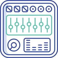 Audio Equalizer outline color illustration vector