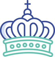 Crown outline color illustration vector