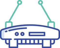 Router outline color illustration vector