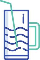 Juice outline color illustration vector