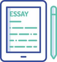 Essay outline color illustration vector