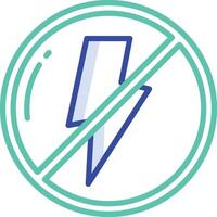 Flash Off outline color illustration vector