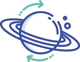 astrophysics outline color illustration vector