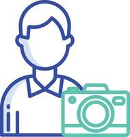 Photographar outline color illustration vector