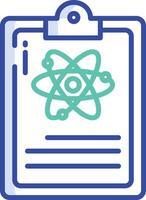 Physics notes outline color illustration vector