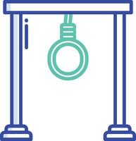 hang outline color illustration vector
