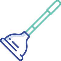 Plunger outline color illustration vector