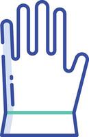 Gloves outline color illustration vector