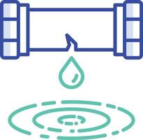 Leakage outline color illustration vector