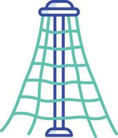 Pyramid outline color illustration vector