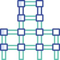 jungle gym outline color illustration vector