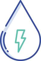 Water drop outline color illustration vector