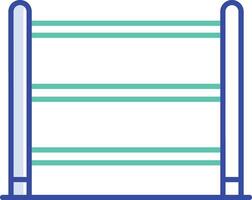 Jumping Bar outline color illustration vector