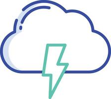 storm outline color illustration vector