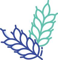 Wheat outline color illustration vector
