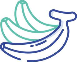 Banana outline color illustration vector