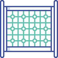 climbing net outline color illustration vector