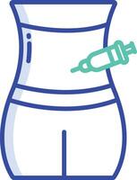 IVF injection outline color illustration vector