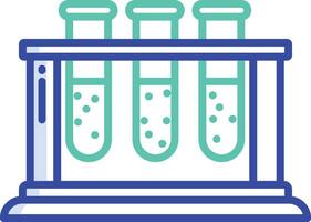 Blood test outline color illustration vector