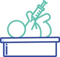 baby vaccine outline color illustration vector