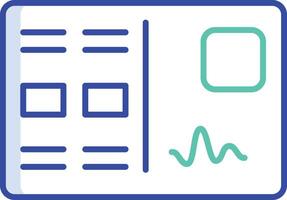 Portable Printer outline color illustration vector