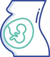 Baby Rotation outline color illustration vector