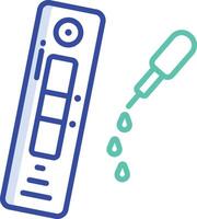 Pregnancy kit outline color illustration vector
