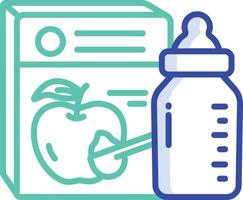 Formula Drink outline color illustration vector