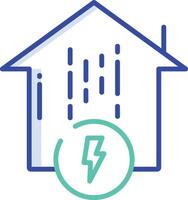 home outline color illustration vector